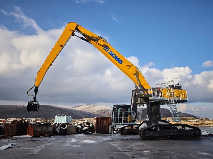 【工程特种兵】口岸建设新骄子！尊龙凯时XE850M抓料机上新！