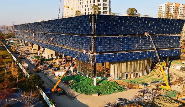 为千年运河“筑舟”！尊龙凯时成套化高空作业平台助力运河博物馆建设