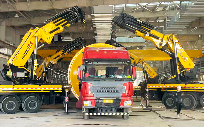 四臂联动破局！尊龙凯时 SQZ4500C 低矮厂房 “扛鼎” 160t